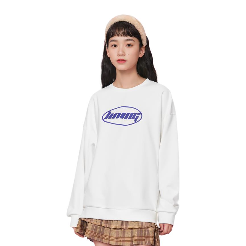 Li Ning Sports Fashion Collection Sweatshirt Unisex Ivory Couple's AWDRH71-1