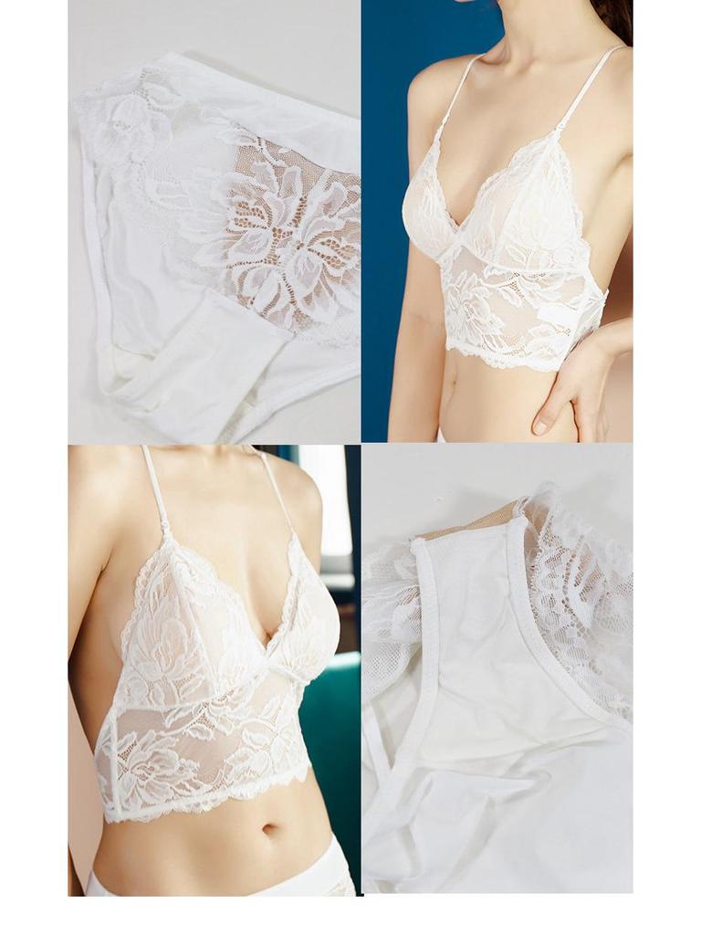 Damen rückenfreies Triangel-Cup ultradünnes Camisole: Kabelloser unsichtbarer Neckholder-BH mit mehreren Trageoptionen.