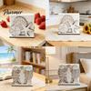 Rustic Wood Paper Towel Stand Wooden Napkin Holder, Vertical Ocean Style Dispenser, Square Theme Dispenser Ordered Storage Holder for Kitchen