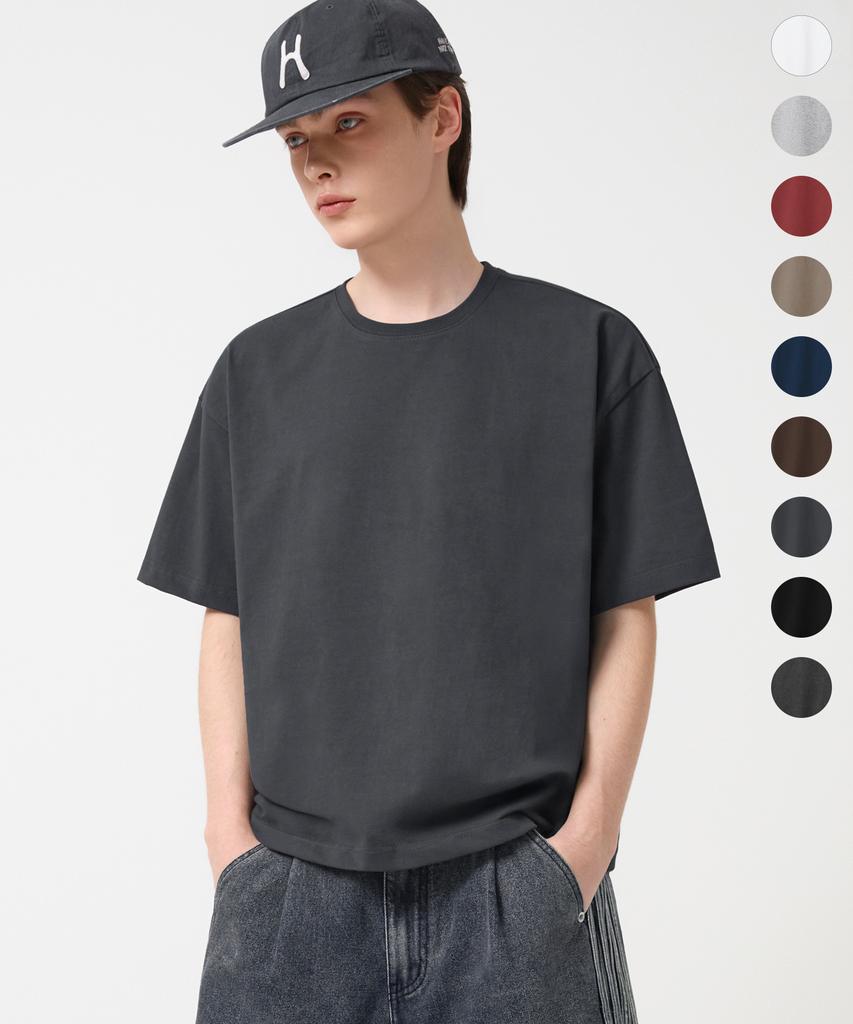 TRILLION [Special Feature] Essential Cp Double-Layered Cropped Short Sleeve T-Shirt_9 Colors (J Type)