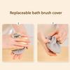 Bath Brush Ergonomic Handle Replaceable Brush Cover Deep Skin Cleansing Shower Brush Skin Surface Dirt Remover