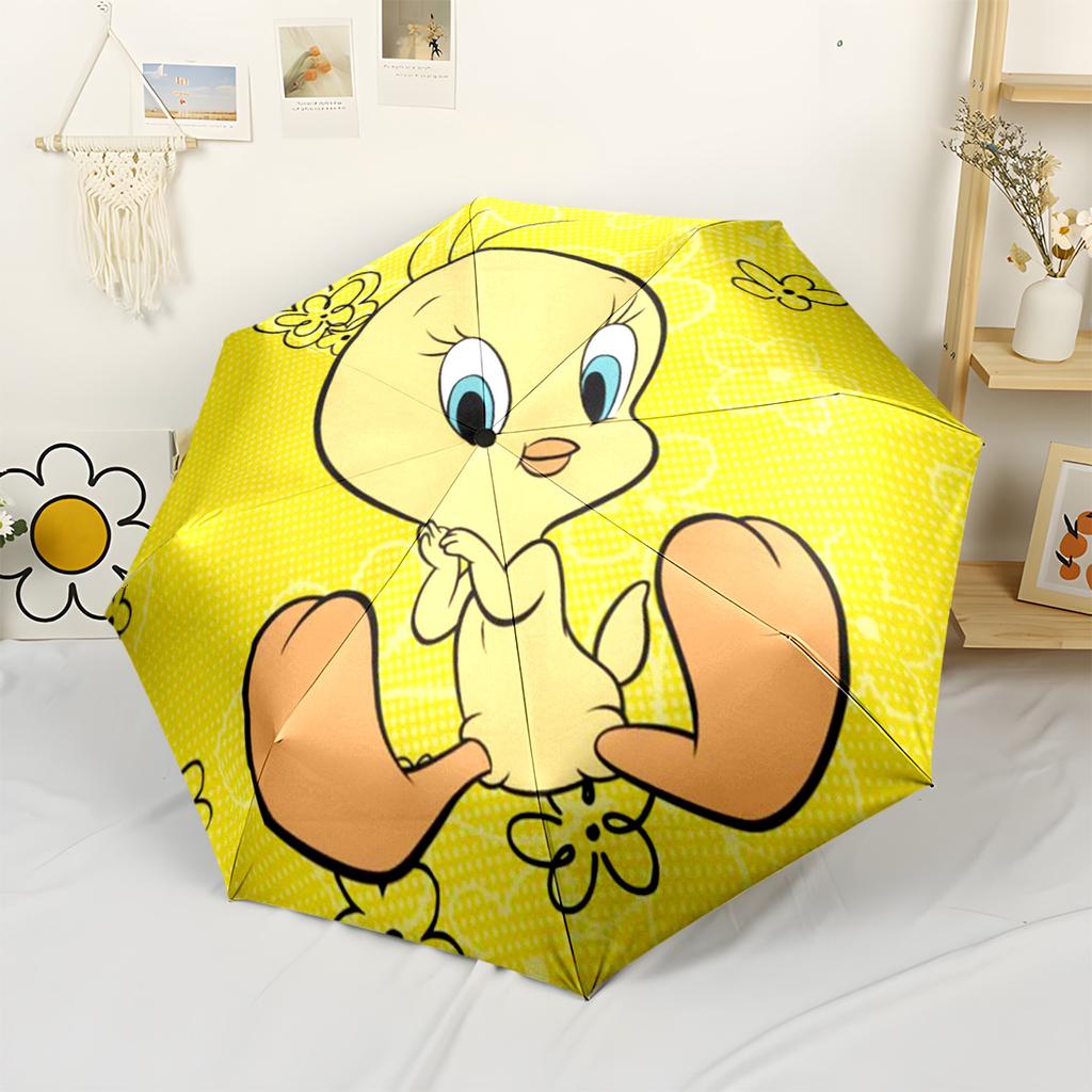 Tweety Bird Sunshine Outdoor Automatic Umbrella Retractable Design with 8-Rib Durability Compact Design All-Season Travel Fashion Lovers