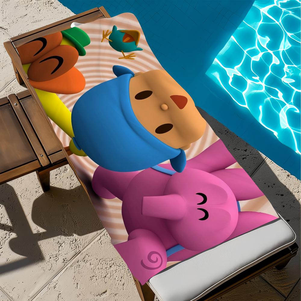 Cute P-P-pocoyo-o Cartoon Towel Beach Quick Dry Soft Pool Towels Gift for Travel Gym Shower Camping Sports