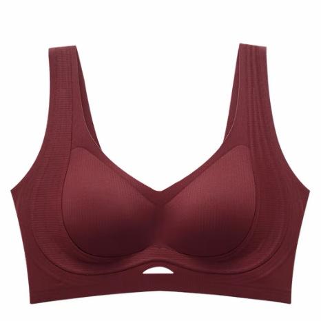 Traceless steel rim autumn and winter jelly underwear, women gather and close secondary breasts, pull soft support, bra, large breasts, small