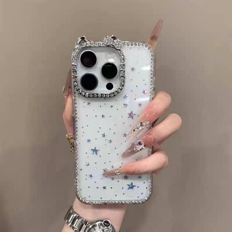 

iPhone 17 Pro Max Rhinestone Bow Star Case Apple 13