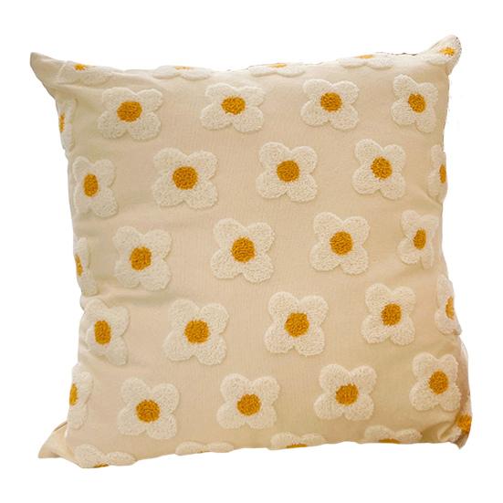 Yousheng Plush Flower Pillow Cover Spring Summer Throw Pillow Case Farmhouse Decor Pillow Case with Hidden Zipper for Sofa Bed Home Decoration