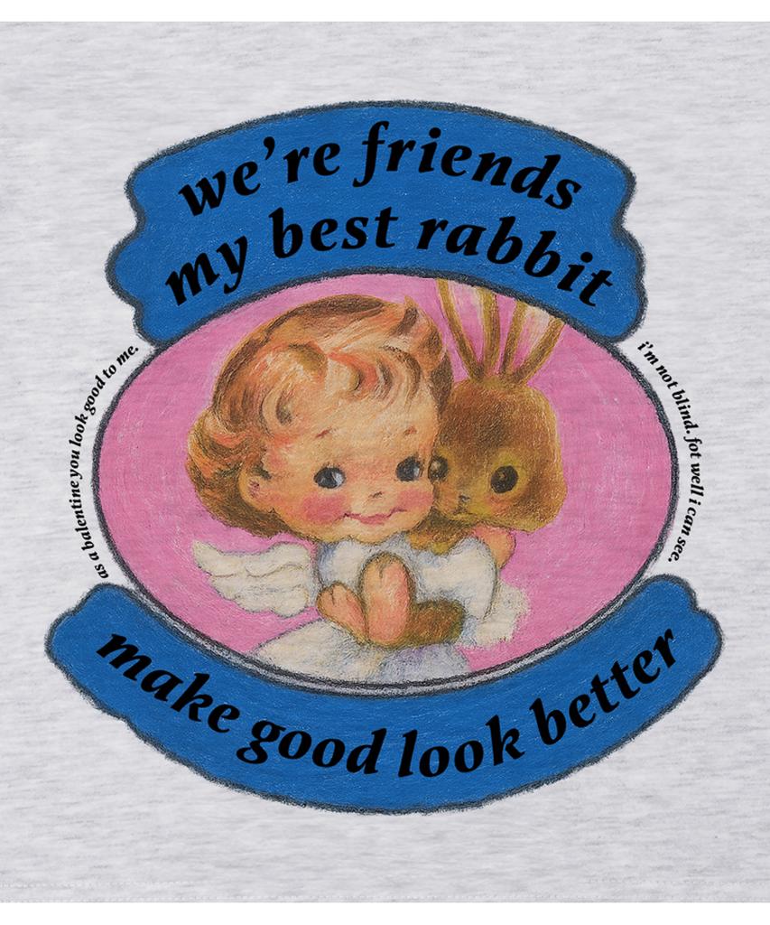MATCHGLOBE Best Friends Crop Top (Light Gray)