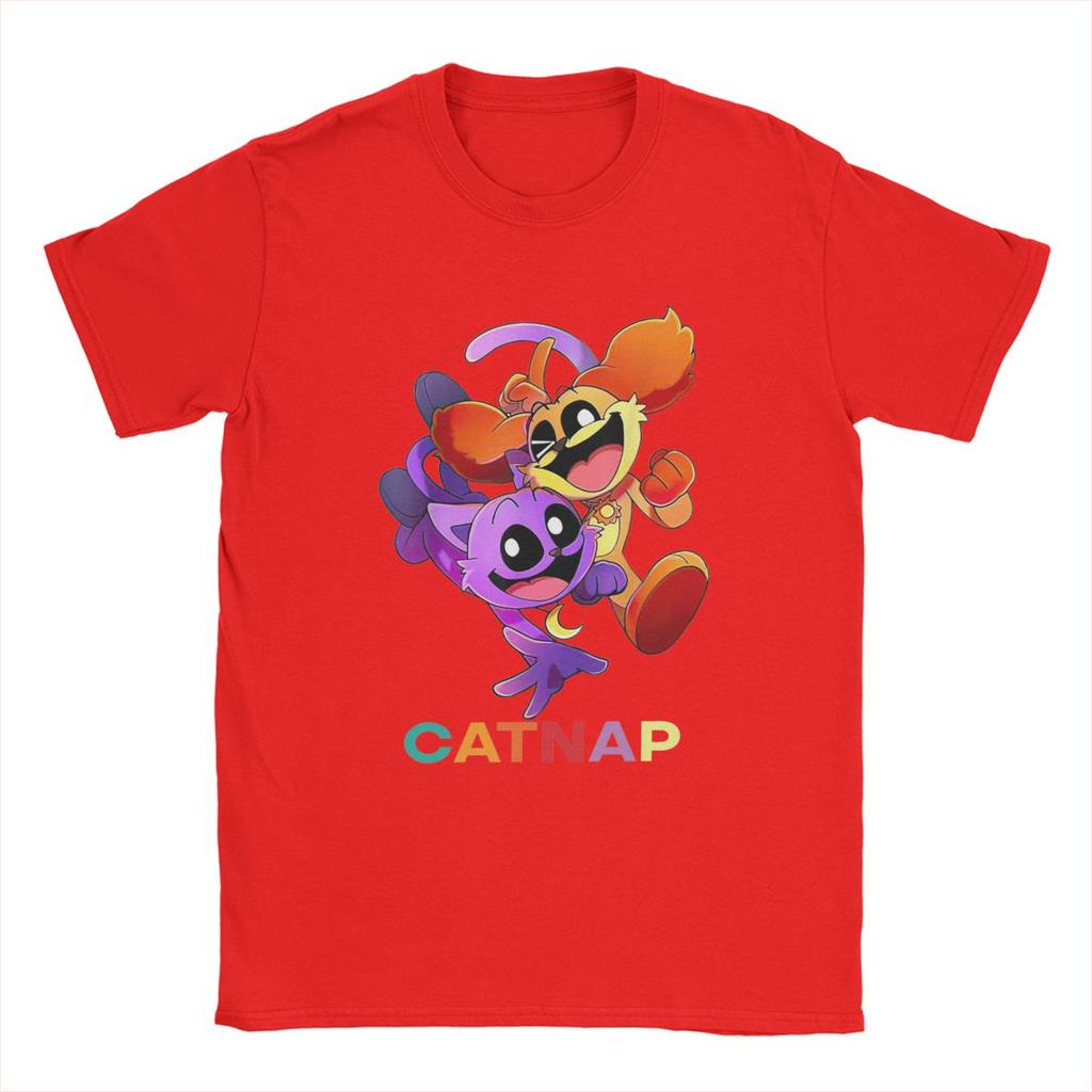 T-shirt per Bambini Uomo Smiling Critters Catnap Dogday Gioco Cartone Animato 100% Cotone Divertente Manica Corta Girocollo Maglietta T-shirt Regalo