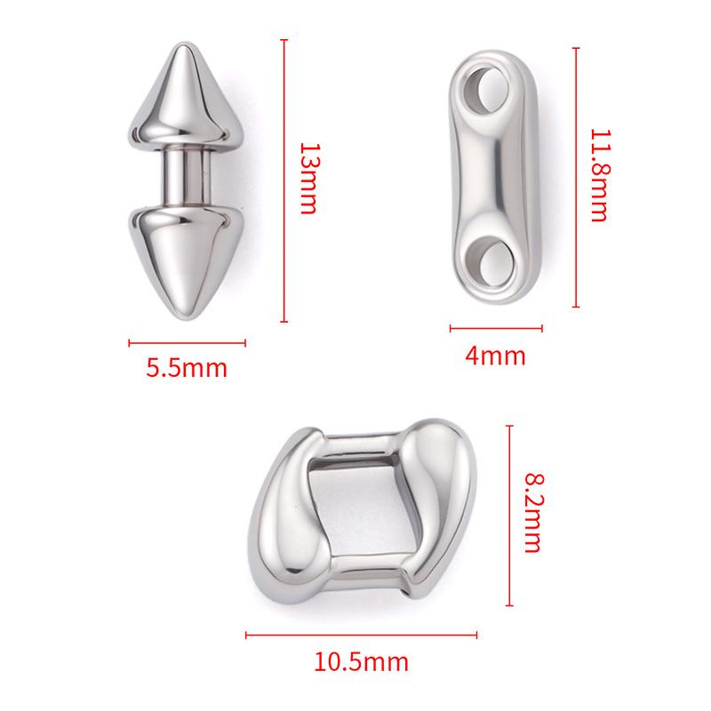 5/10 Pcs Anti-Fade Stainless Steel Pointed Cone Charms, Connector Pendants for Handmade Bracelet & Necklace DIY