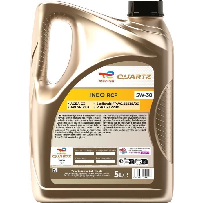 Engine Oil - TOTALENERGIES - Quartz Ineo RCP 5W-30 - 5L
