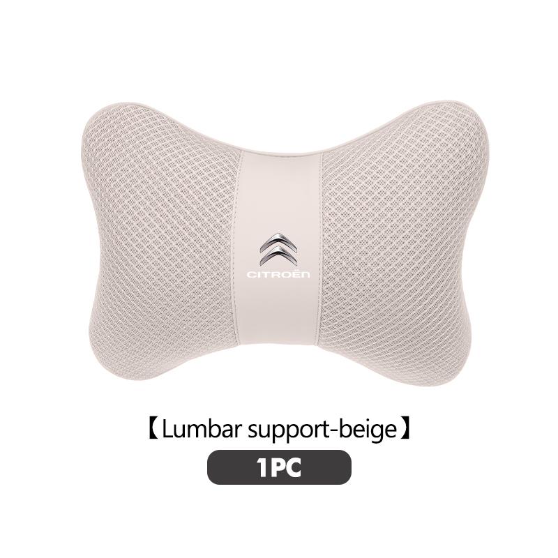 Car Seat Driving Headrest Lumbar Waist Support Cushion Stickers For Citroen C4 C3 C5 C1 C2 C6 C4L DS3 DS4 Picasso Jumper