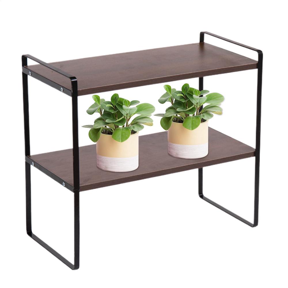 Desktop Organizer Shelf 2-Tier Modern Display Riser Kitchen Counter Desk Shelf Riser For Home Bedroom Pantry Table Countertop