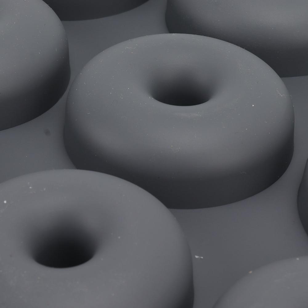 Food-Grade Silicone Silicone Donut Pan Non-Stick Surface Baking Tray Cake Pan Cake Making серый