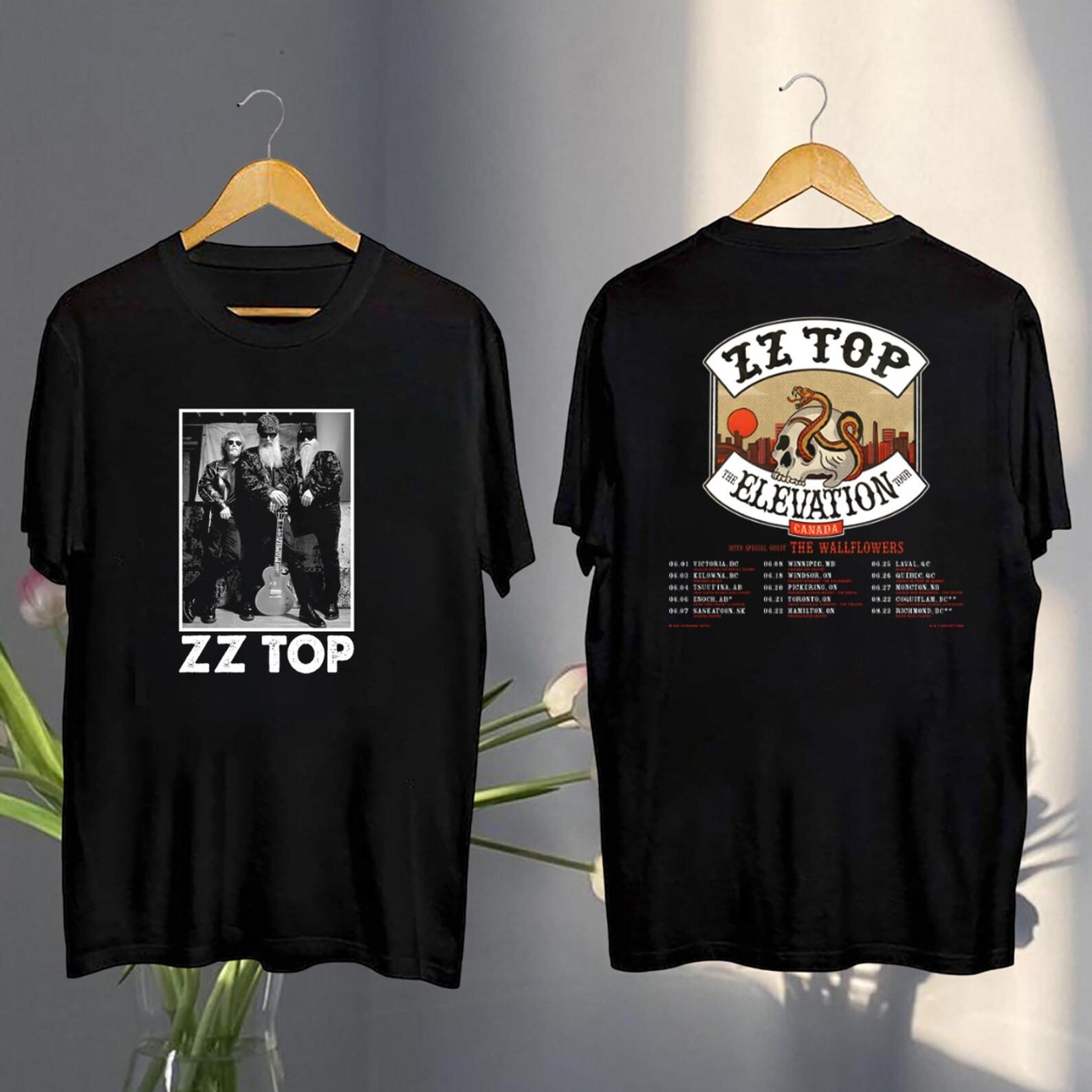 2025 ZZ Top The Elevation Canada Tour Футболка, Винтажная футболка ZZ Top 4XL