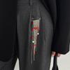 Broches à Chaîne à Longues Franges Exagérées Pendentif Perlé pour Femmes Chaîne Multi-Couches Épingle Fixe Multifonctionnelle Décoration pour Pantalons Vêtements