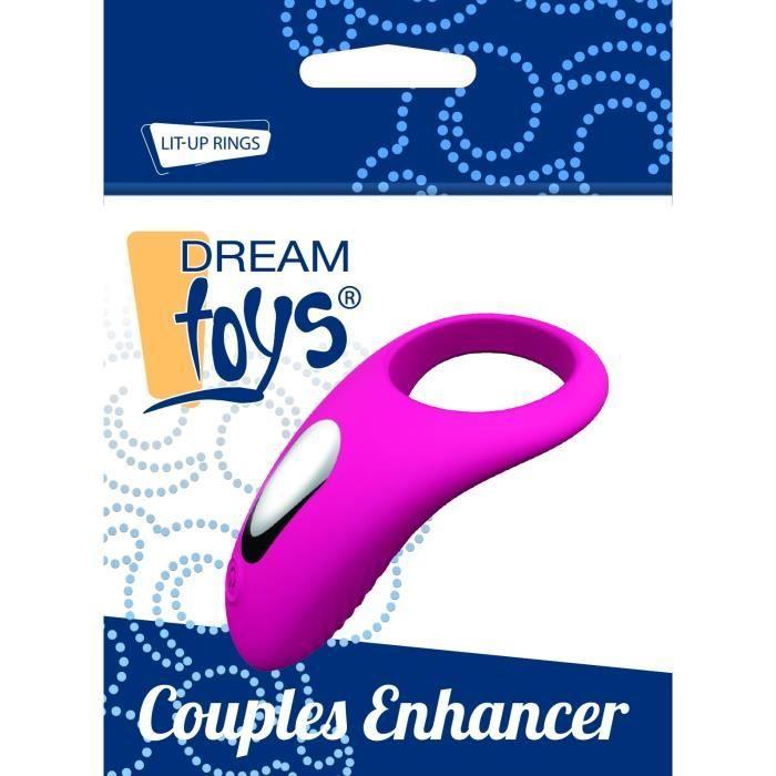 Anneau Vibrant - Couples Enhancer - Rechargeable - 9 Modes de Vibration - Silicone - Rose Fuchsia