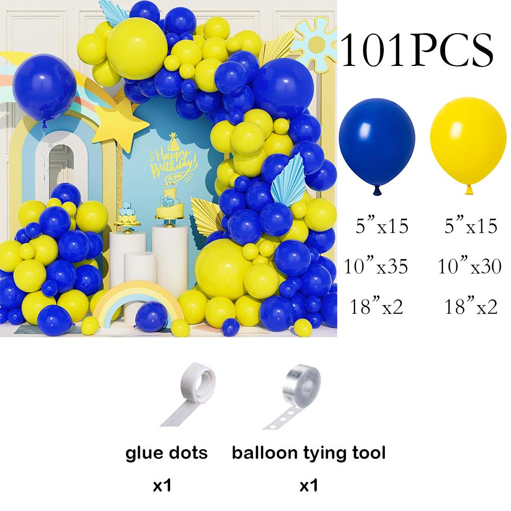

Royal Blue Balloons Garland Kit Yellow Balloon Arch Baby Shower Gender Reveal Wedding Anniversary Kids Birthday Party Decoration AS Picture