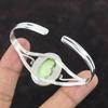 Lemon Chrysoprase Cuff Bracelet Genuine Gemstone Bangle 925 Sterling Silver Adjustable Cuff Bangle Beautiful Handmade Women Jewelry For Gift