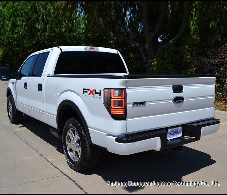 Rear LED Taillights with Sequential Turn Signal for 2009-2014 Ford F150