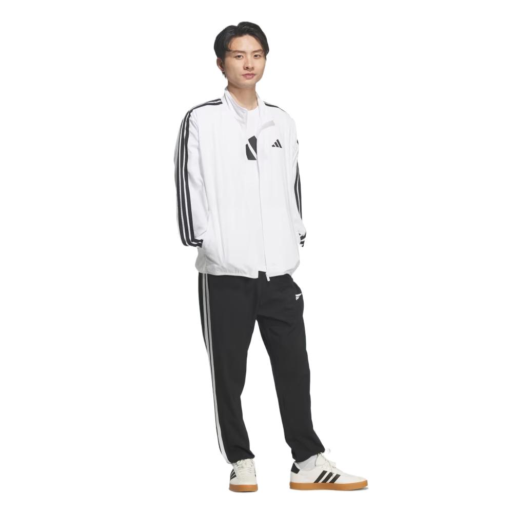 Adidas Sportswear Striped Breathable Zip-Up Stand Collar Jacket Men jackets KR8909