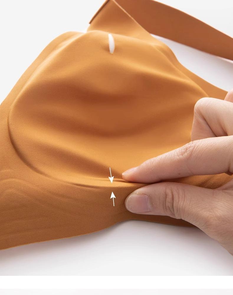 Seamless Women's Slimming Thin-Style Sports Bra with Rabbit Ear Cups and Side Support