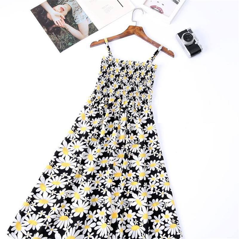 Dámský špagetový pásek s vysokým pasem, mini květinové šaty s potiskem letní plisované dámské šaty bez ramínek