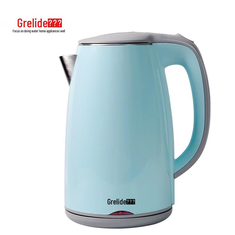 

Электрический чайник Geilai D1017A, 1,7 л, двухслойный, из нержавеющей стали 304 светло-синий