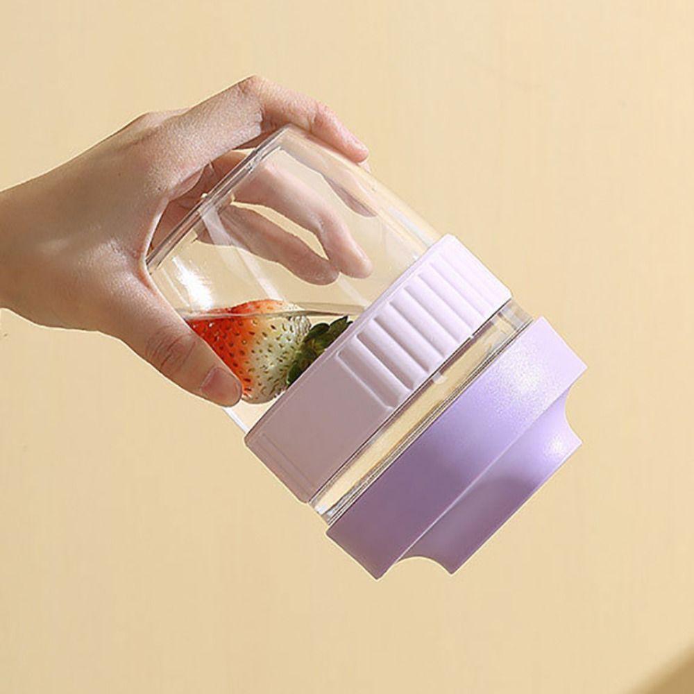 Plastic Yogurt Salad Cup Transparent Lunch Box Multifunctional Oatmeal Cereal Cup  Fitness