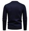 Men's Velvet-Lined Knit Sweater - Warm Autumn/Winter Round Neck for Middle-Aged Dads