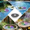 6.5W Solar Water Fountain with LED Colorful Lights & 3000mAh Battery, DIY Solar Bird Bath Fountain Pump, For Bird Bath Garden