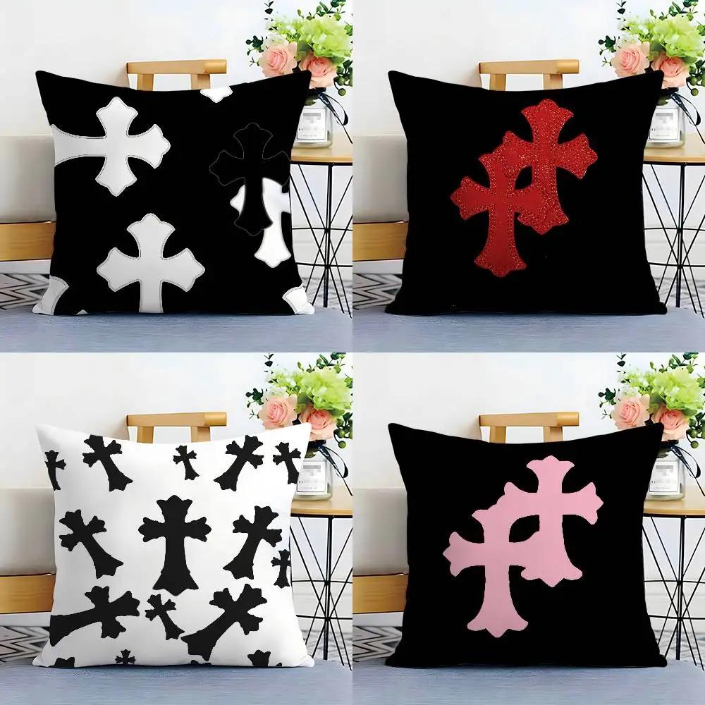 Fashion Hearts Art Pillow Case Square Double‑Sided Print Cushion Case For Sofa Home Bedchamber Decor Gift