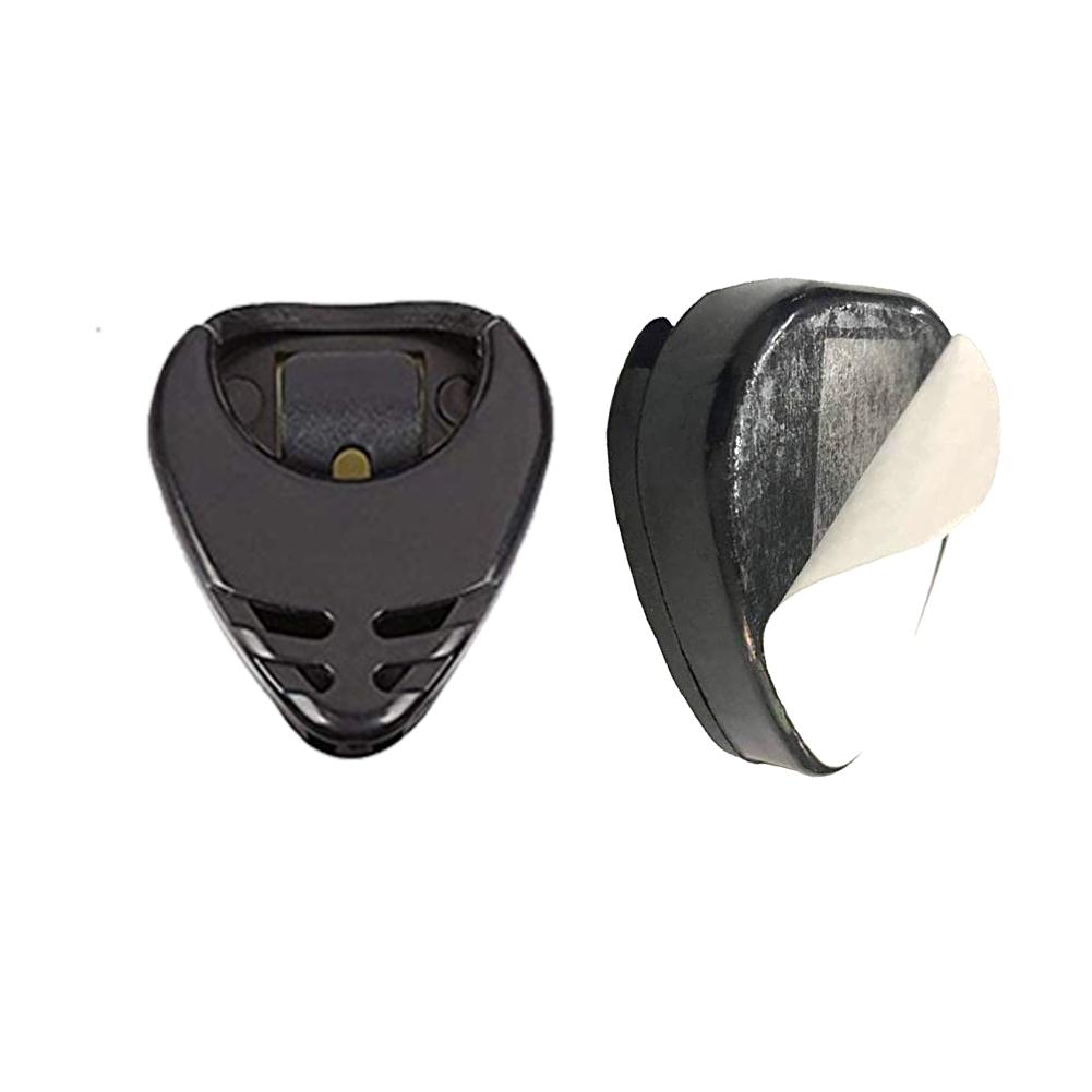 10 Pcs Guitar Picks & Guitar Pick Holder Set For Acoustic Guitar Electric Guitar Bass Ukulele Stick-on Holder (picks Random Color)