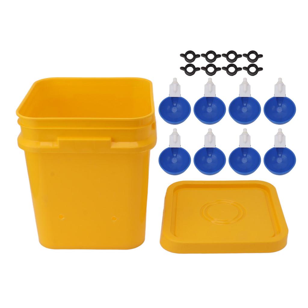 Automatic Chicken Waterer Cup with 12L Handheld Barrel Poultry Drinking Equipemnt for Goose Duck