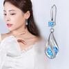 Silver Teardrop Earrings for Women Cubic Zirconia Drop Dangle Earrings Wedding Jewelry