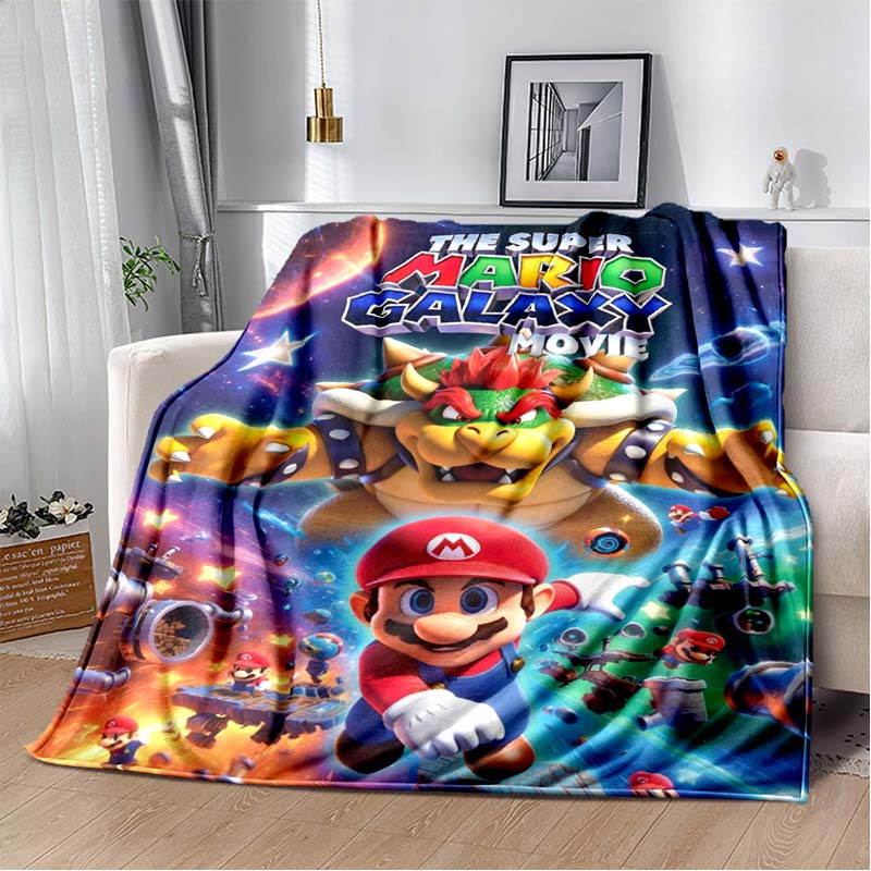 Super Mario game blanket, warm and comfortable flannel blanket, suitable for bedrooms, sofas, beds, chairs