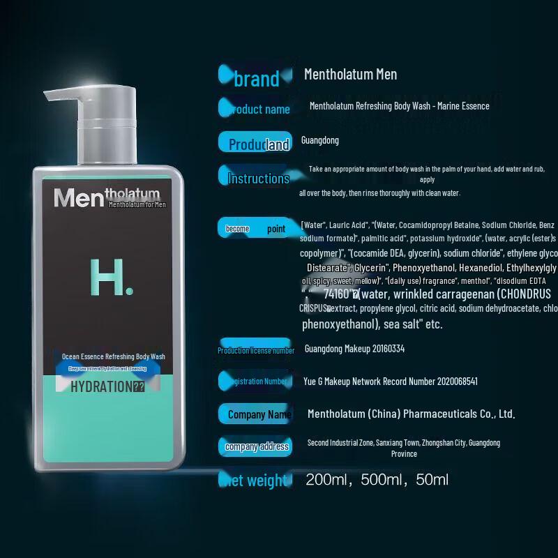 Mentholatum Men's Refreshing Shower & Shampoo Set