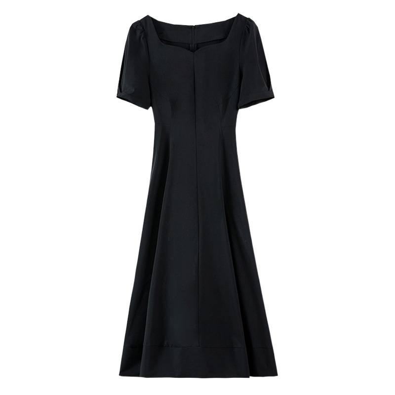 Hepburn Style Elegant Slimming French Little Black Dress for Women - Summer Collection
