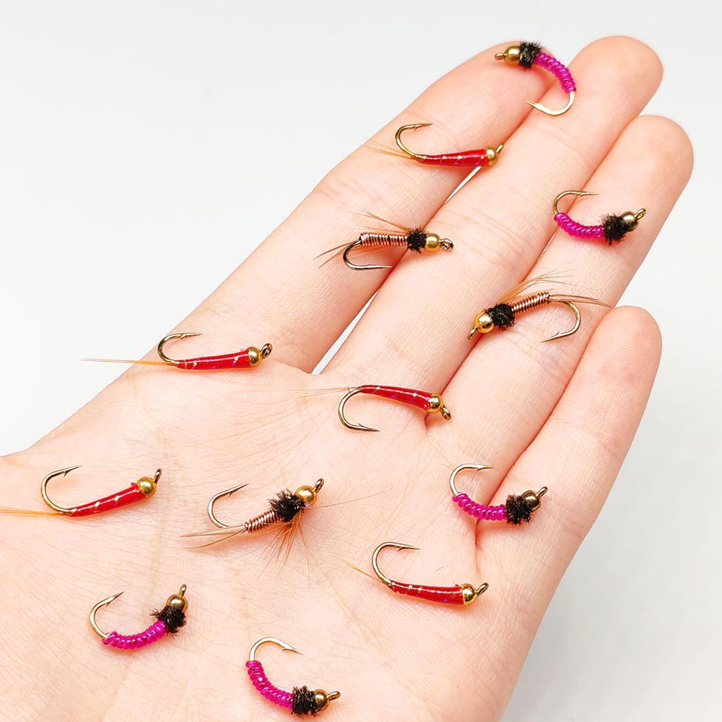 Fly Fishing Flies 9Pcs-3 Boxs Bundle 3 different styles Wet Flies Bait for catching fish like Trout/Bass etc in fresh water
