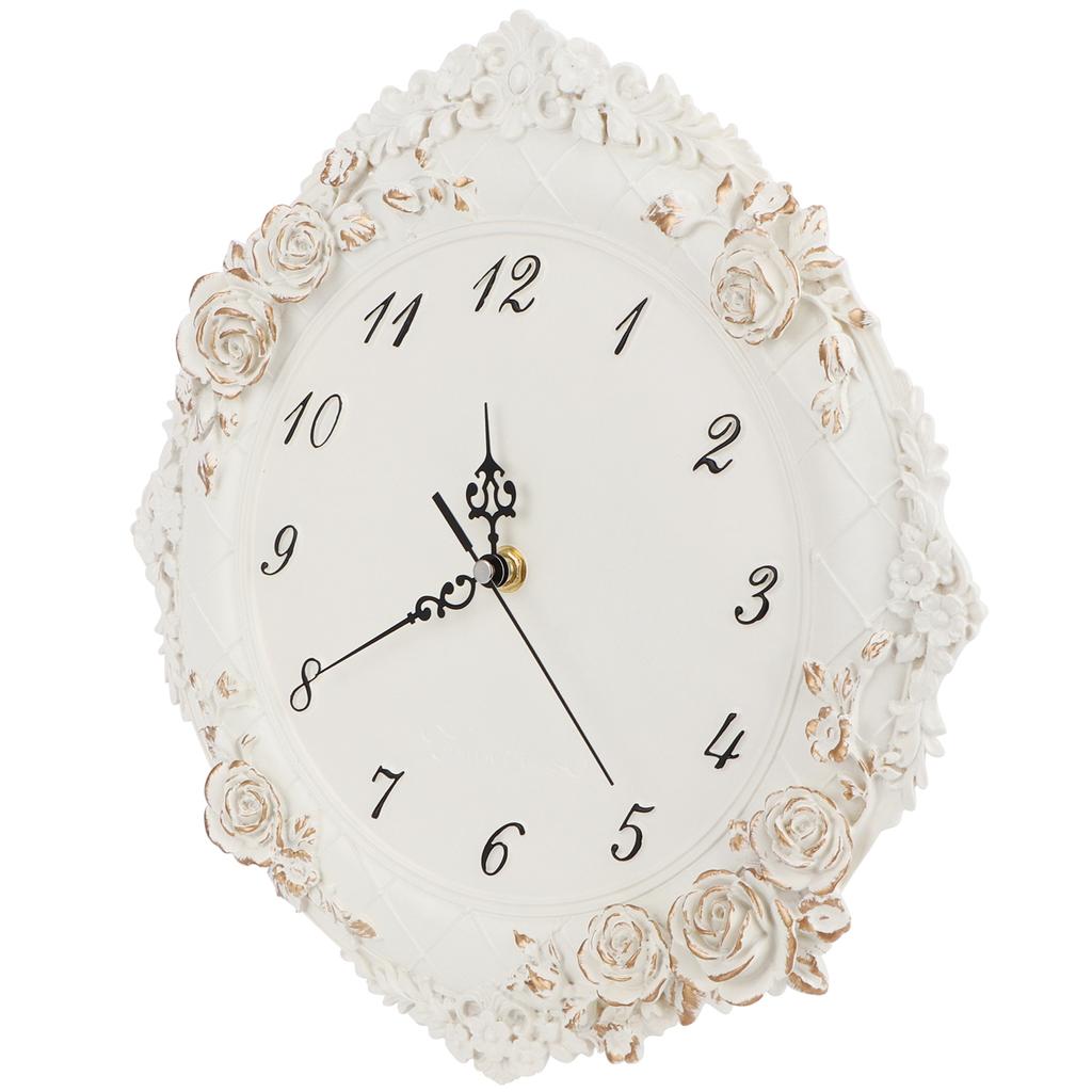 European Style Wall Clock Silent Battery Operated Clock for Home Living Room Bar Hotel Decor