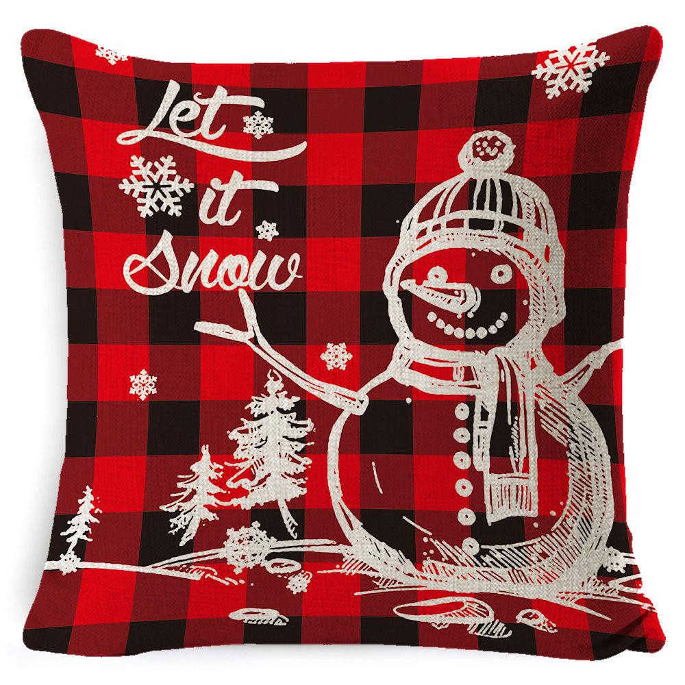 Christmas Pillowcase Home European Linen Sofa Cover Cushion Cushion Pillowcase Back Cushion