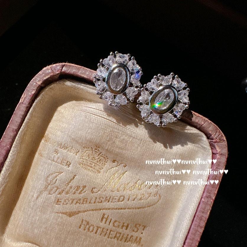 Princess On The Run Bow Jewel Ring, Galaxy Bright, 18K Gold Plated, Butterfly Sugar Cube Zircon Earrings