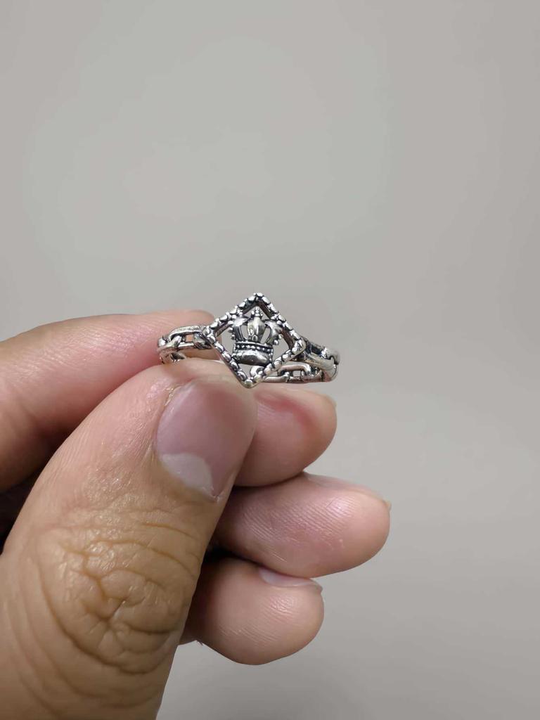 Gothic Exquisite Carving Ancient Silver Stainless Steel Snake Crown Cat Adjustable Opening Rings for Women Men Halloween Jewelry