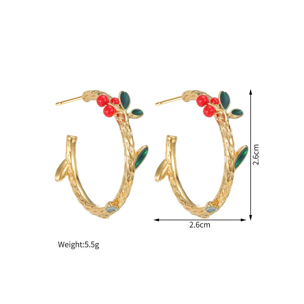 Atoztide Exquisite Vintage Beads Flower Earring For Women Stainess Steel Gold Color Multiple Styles Textured Earring Jewlry Gift