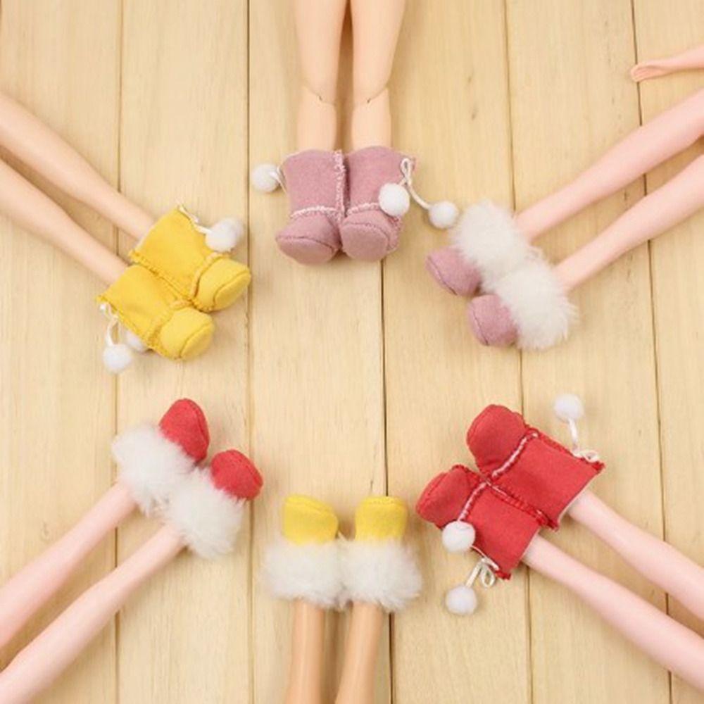 

Пластикові Плюшеві Снігові Чоботи Модні Повсякденні Хутряні Чоботи Нове Взуття для Ляльок для Ляльок ob24 для Ляльок azone 6