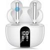 Wireless Earbuds, Bluetooth 5.4 Headphones HiFi Stereo, Ear Buds with 50H Playback, LED Display IP7 Waterproof Earphones for Laptop/Phones/Sports