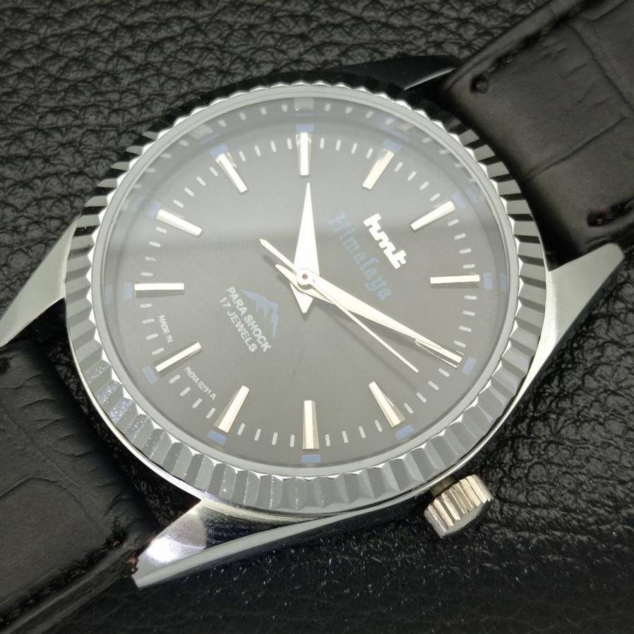 RELOJ CLÁSICO HMT HIMALAYA DE CUERDA MANUAL ESFERA NEGRA PARA HOMBRE a426151-2