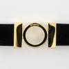 Salvatore Ferragamo Gancini belt black/gold Suede/Plated Gold Women Used