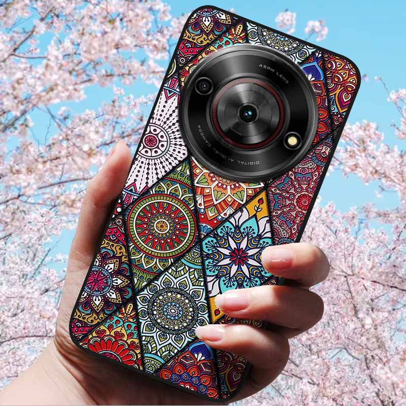 For ZTE Blade A75 5G 6.6" Cases 3D Relief Flower Soft Silicone Luxury Cover for ZTE Blade A75 5G 3D Phone Cases ZTE Blade Z2357N