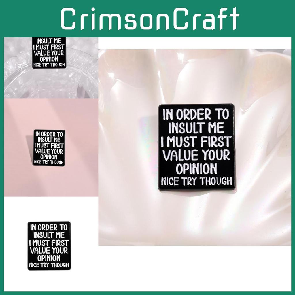 Fun Quote Versatile Brooch In Geometric Shape Ideal For Fashionable Decoration