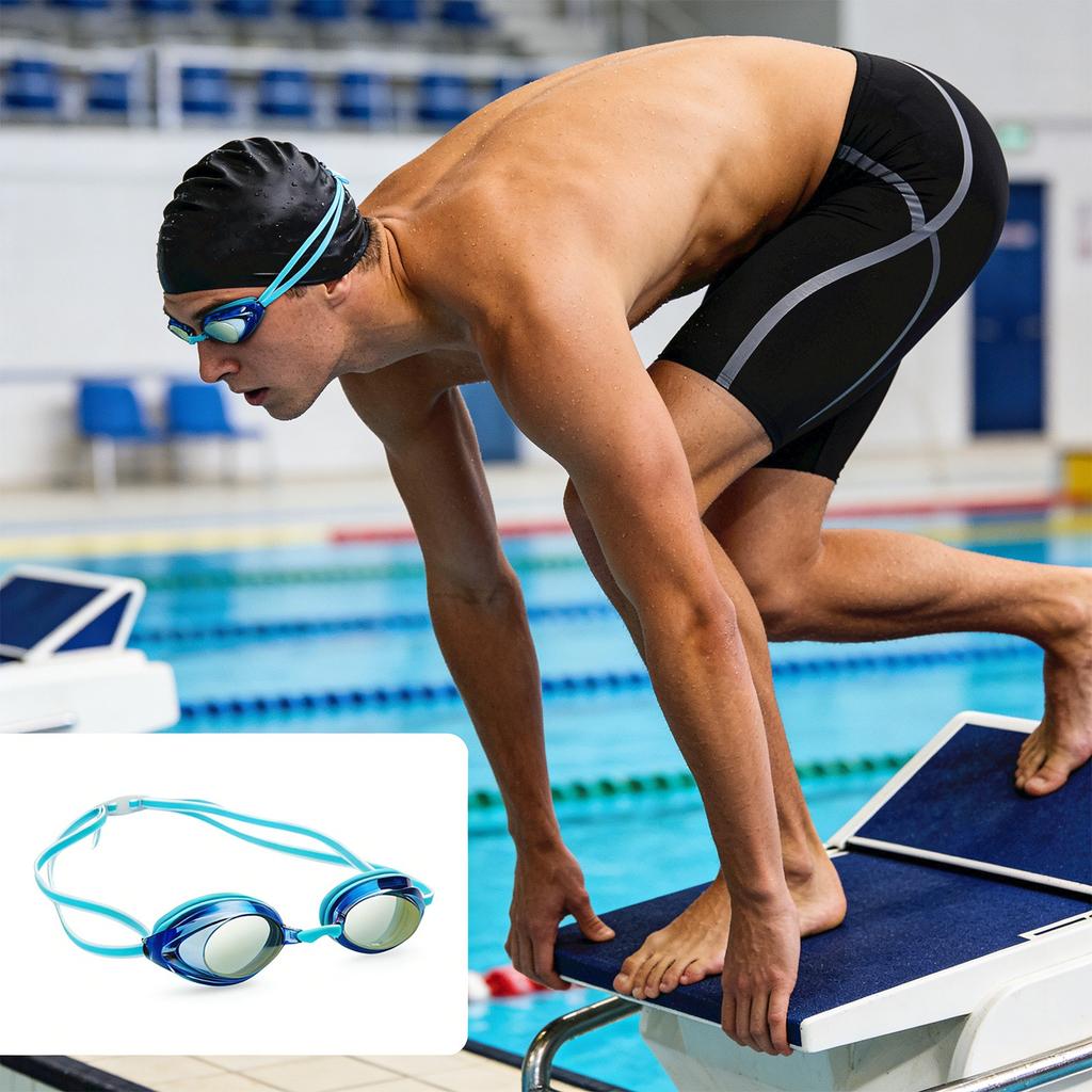 Swimming Goggles Equipped With High-Definition -Fog Silicone Goggles